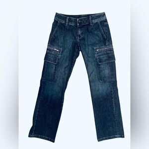 Banana Republic Dark Blue Cargo Jeans Sz 4